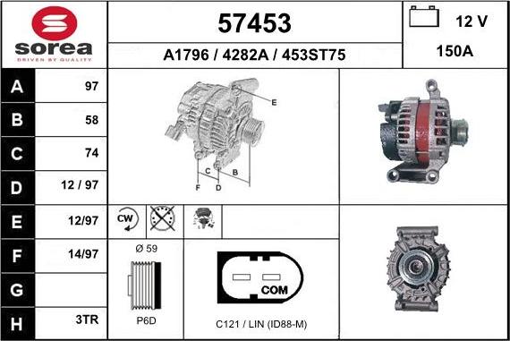 EAI 57453 - Alternator car-mod.net