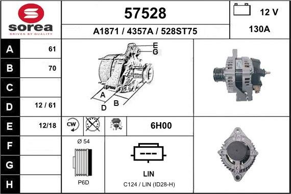 EAI 57528 - Alternator car-mod.net