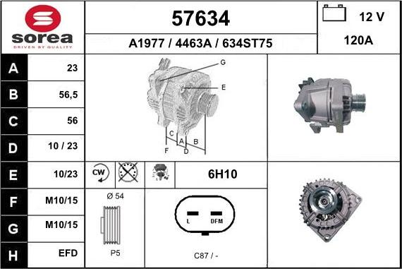 EAI 57634 - Alternator car-mod.net
