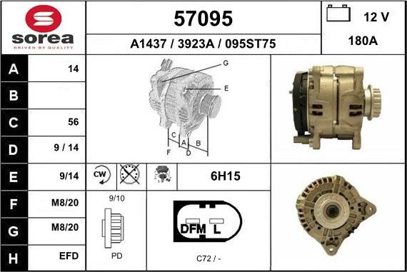 EAI 57095 - Alternator car-mod.net
