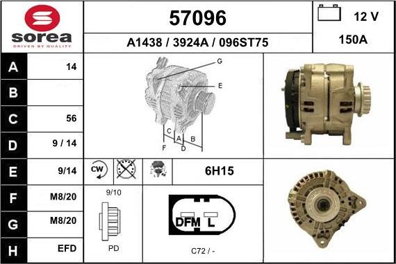 EAI 57096 - Alternator car-mod.net