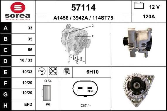 EAI 57114 - Alternator car-mod.net