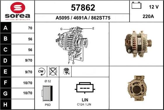 EAI 57862 - Alternator car-mod.net