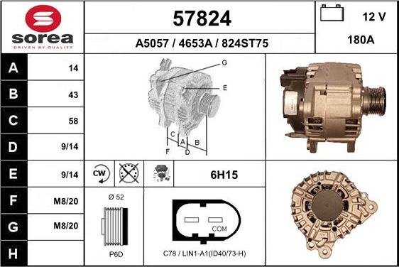 EAI 57824 - Alternator car-mod.net