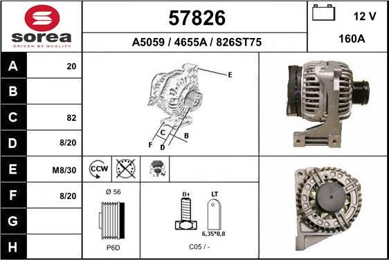 EAI 57826 - Alternator car-mod.net