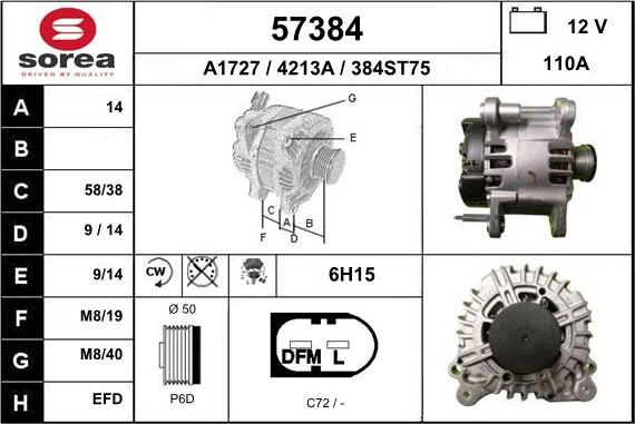 EAI 57384 - Alternator car-mod.net