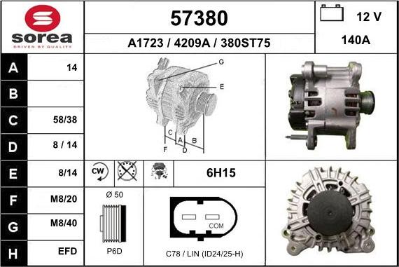 EAI 57380 - Alternator car-mod.net