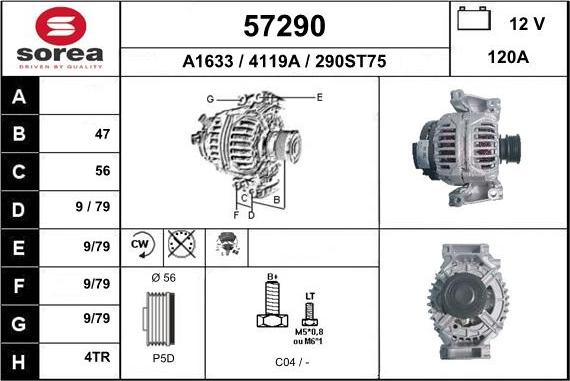 EAI 57290 - Alternator car-mod.net