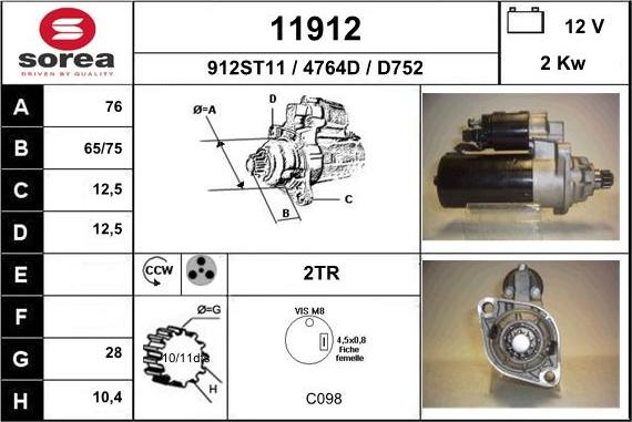 EAI 11912 - Starter car-mod.net