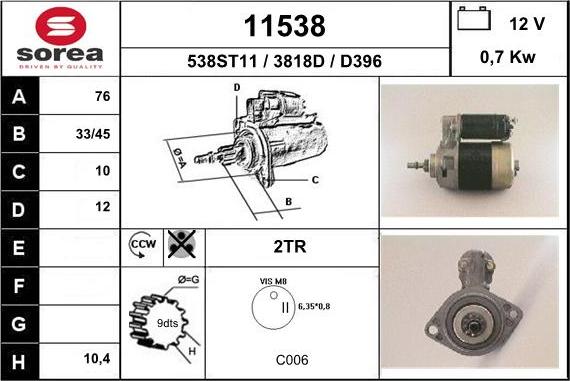 EAI 11538 - Starter car-mod.net