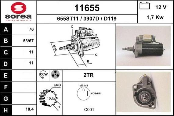 EAI 11655 - Starter car-mod.net