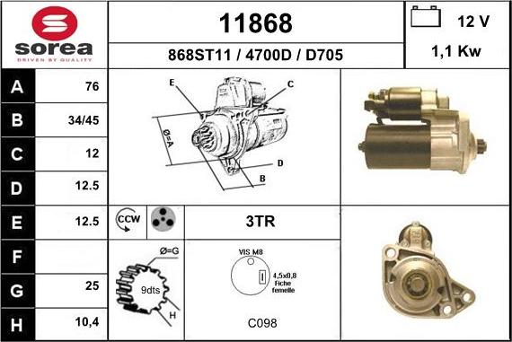 EAI 11868 - Starter car-mod.net