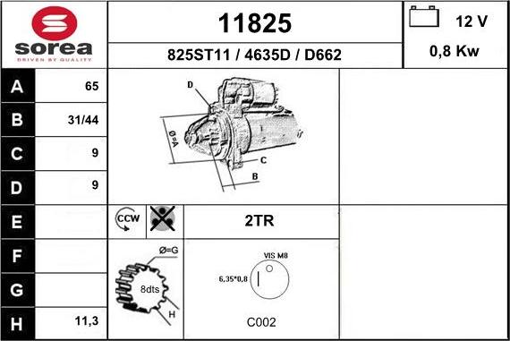 EAI 11825 - Starter car-mod.net