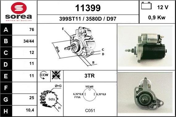 EAI 11399 - Starter car-mod.net