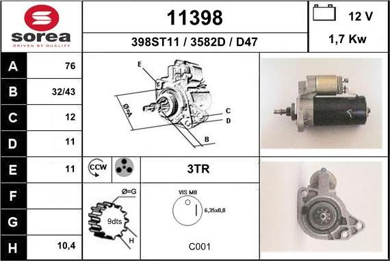 EAI 11398 - Starter car-mod.net