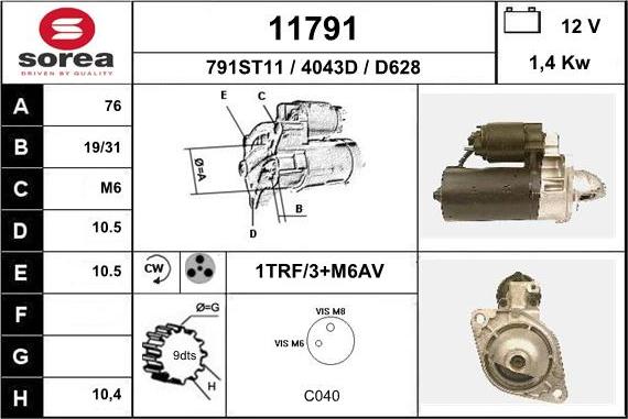 EAI 11791 - Starter car-mod.net