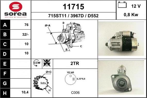 EAI 11715 - Starter car-mod.net