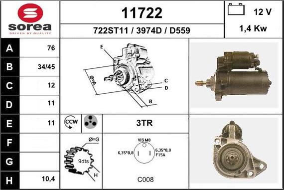 EAI 11722 - Starter car-mod.net