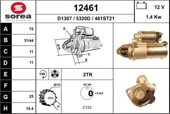 EAI 12461 - Starter car-mod.net
