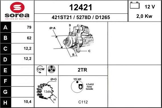 EAI 12421 - Starter car-mod.net