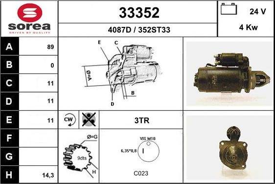 EAI 33352 - Starter car-mod.net