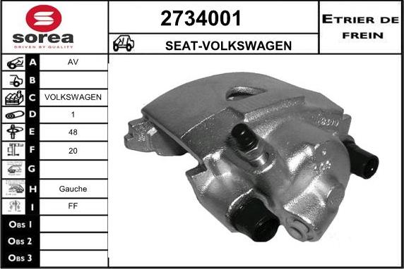 EAI 2734001 - Brake Caliper car-mod.net