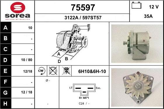 EAI 75597 - Alternator car-mod.net