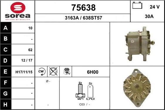 EAI 75638 - Alternator car-mod.net