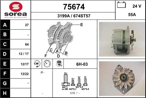 EAI 75674 - Alternator car-mod.net