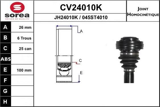 EAI CV24010K - CV Joint Kit, drive shaft car-mod.net