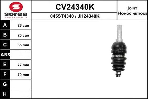 EAI CV24340K - CV Joint Kit, drive shaft car-mod.net