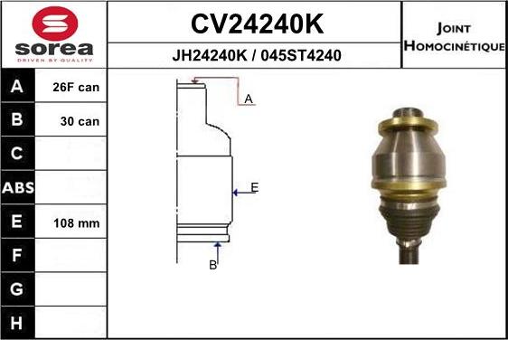 EAI CV24240K - CV Joint Kit, drive shaft car-mod.net
