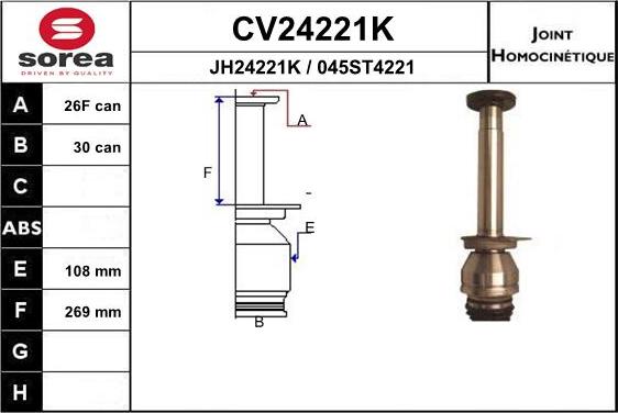 EAI CV24221K - CV Joint Kit, drive shaft car-mod.net