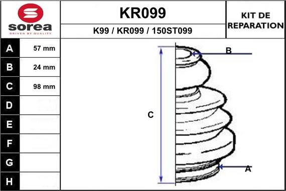 EAI KR099 - Bellow, drive shaft car-mod.net