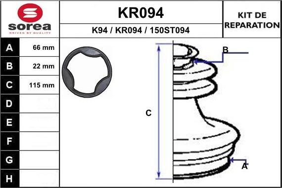 EAI KR094 - Bellow, drive shaft car-mod.net
