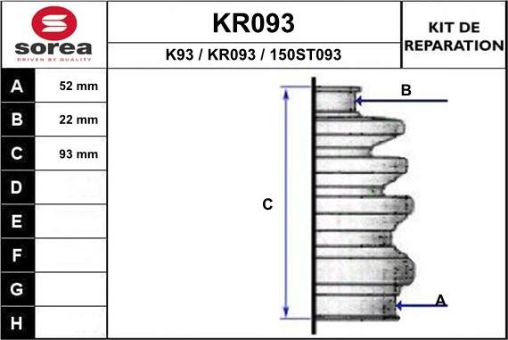 EAI KR093 - Bellow, drive shaft car-mod.net