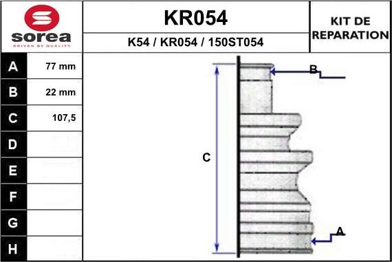 EAI KR054 - Bellow, drive shaft car-mod.net