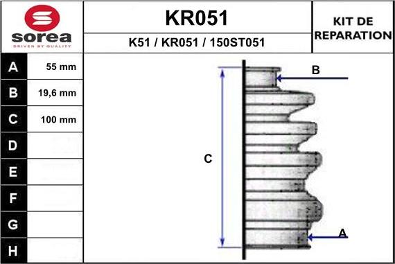EAI KR051 - Bellow, drive shaft car-mod.net