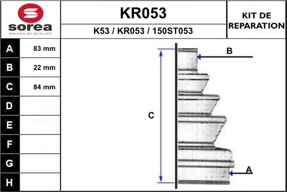 EAI KR053 - Bellow, drive shaft car-mod.net