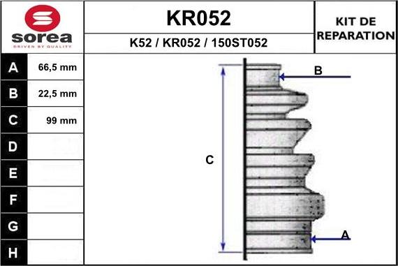 EAI KR052 - Bellow, drive shaft car-mod.net