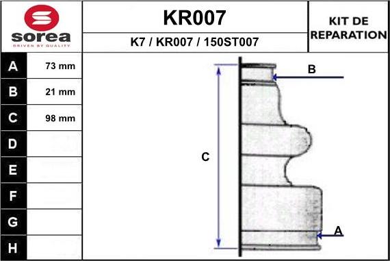 EAI KR007 - Bellow, drive shaft car-mod.net