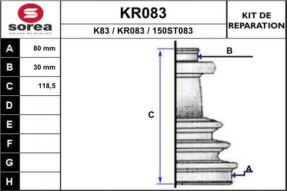 EAI KR083 - Bellow, drive shaft car-mod.net