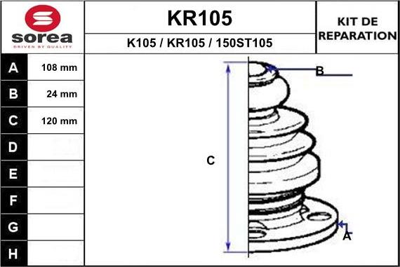 EAI KR105 - Bellow, drive shaft car-mod.net