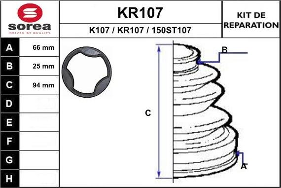 EAI KR107 - Bellow, drive shaft car-mod.net