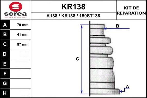 EAI KR138 - Bellow, drive shaft car-mod.net