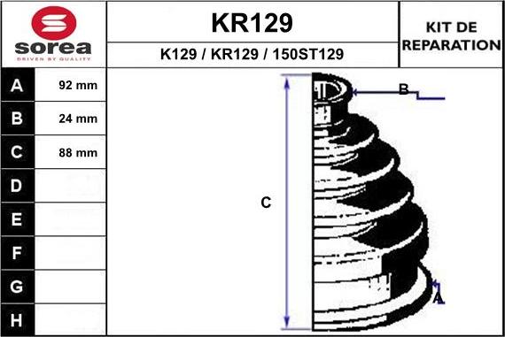 EAI KR129 - Bellow, drive shaft car-mod.net