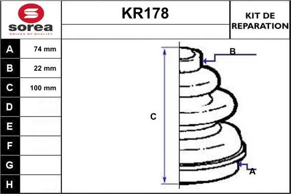 EAI KR178 - Bellow, drive shaft car-mod.net
