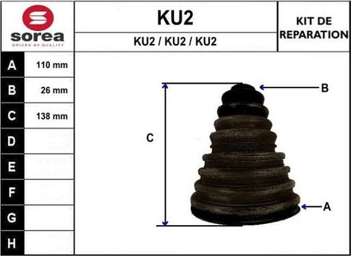 EAI KU2 - Bellow, drive shaft car-mod.net