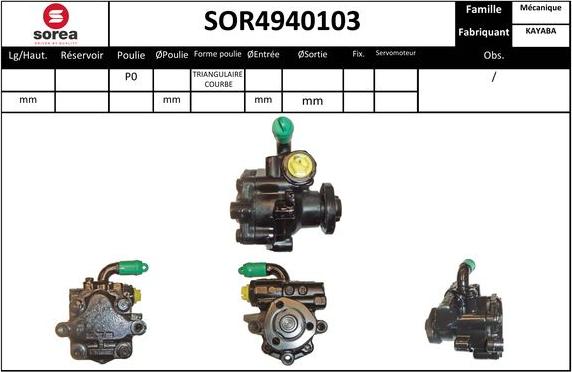 EAI SOR4940103 - Hydraulic Pump, steering system car-mod.net