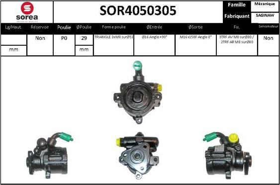 EAI SOR4050305 - Hydraulic Pump, steering system car-mod.net